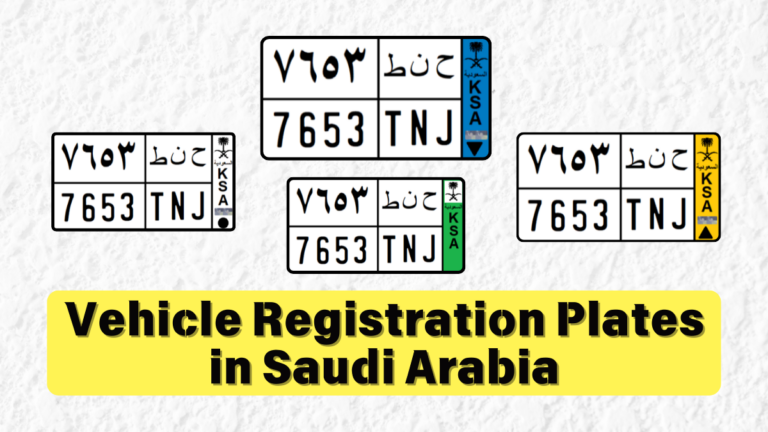 Vehicle Number Plates in KSA