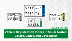 Vehicle Number Plates in Saudi Arabia