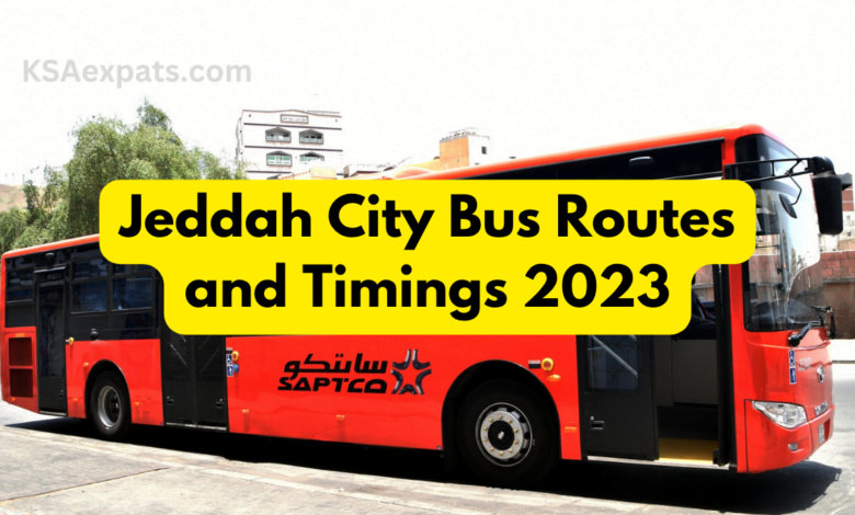 Jeddah City Bus Routes and Timings 2023