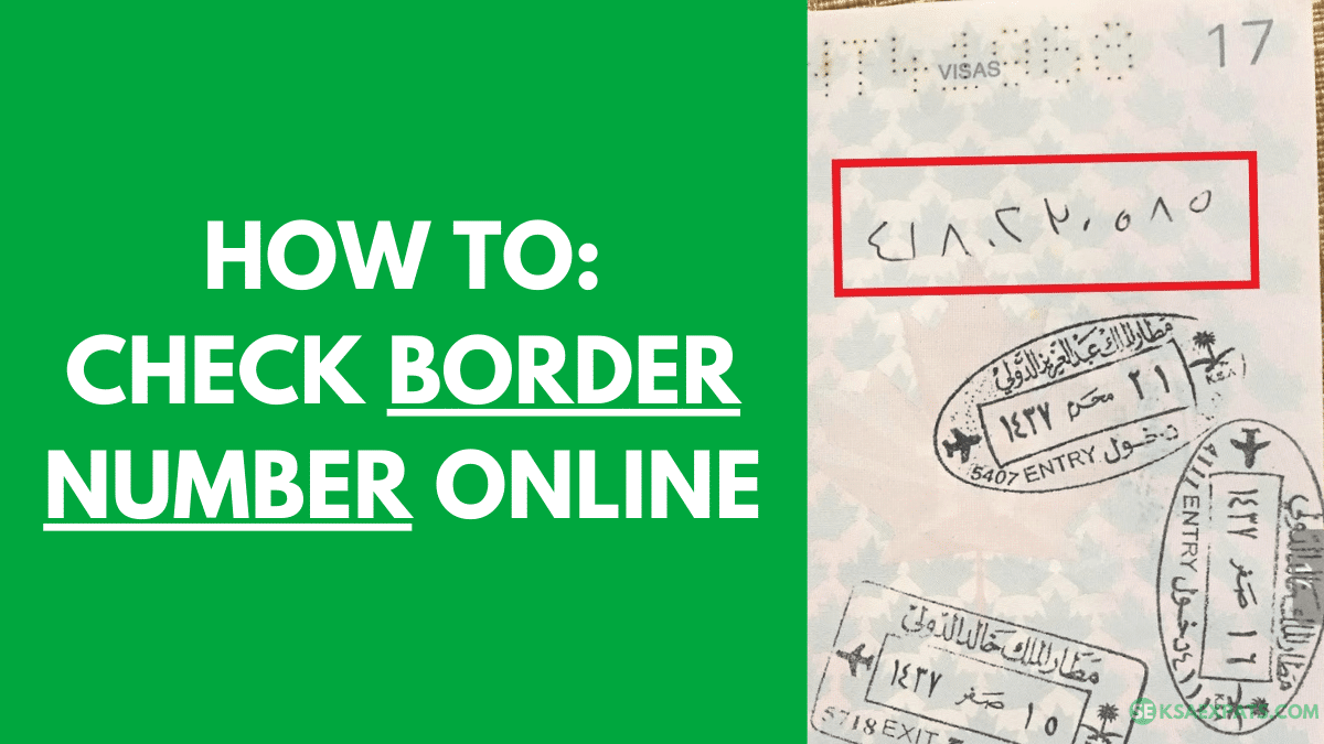 How to check Border Number Online