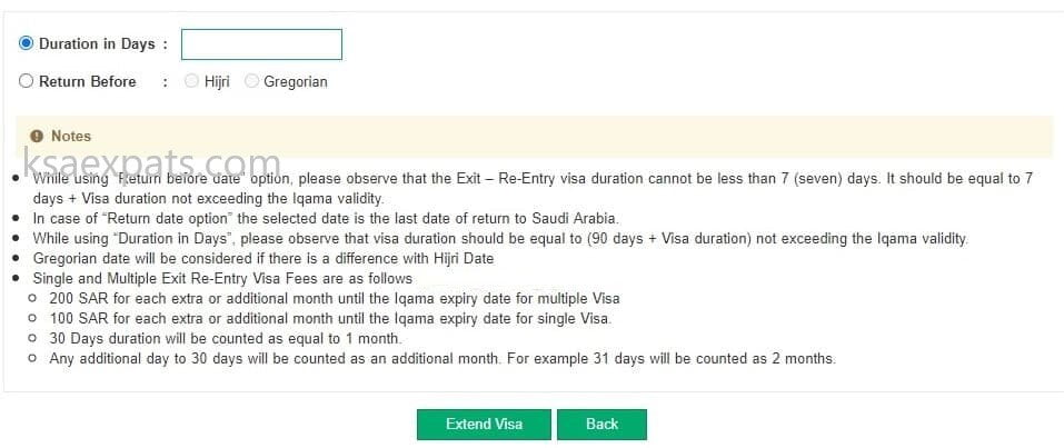 Procedure to Extend Exit Re-Entry Visas for Dependents Outside Saudi Arabia 