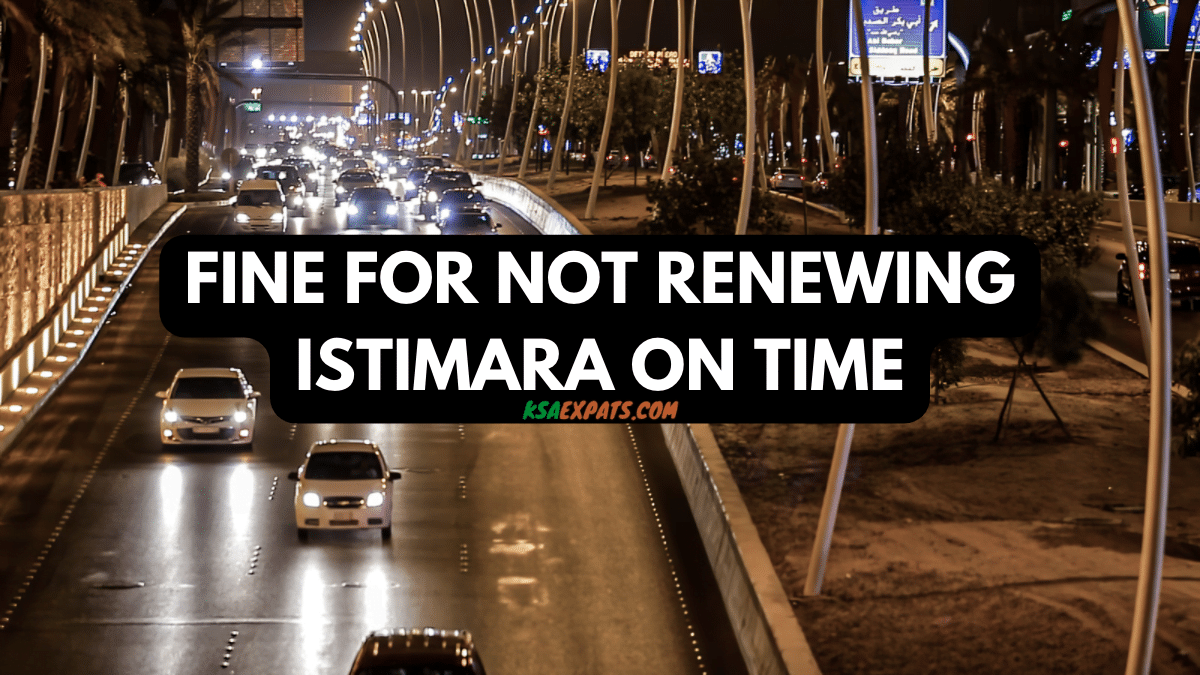 FINE FOR NOT RENEWING ISTIMARA ON TIME
