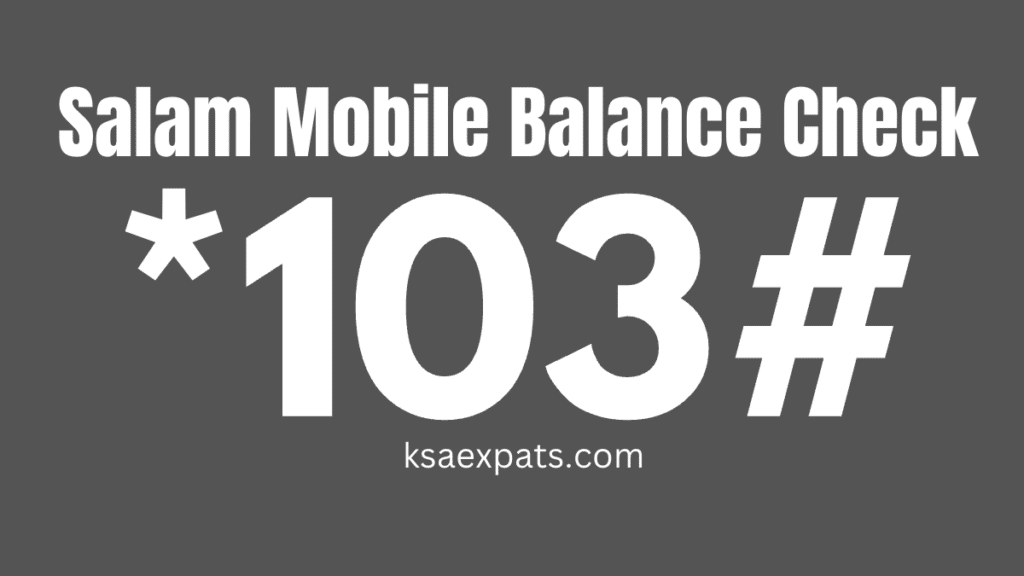 Salam mobile balance check code, how to check balance