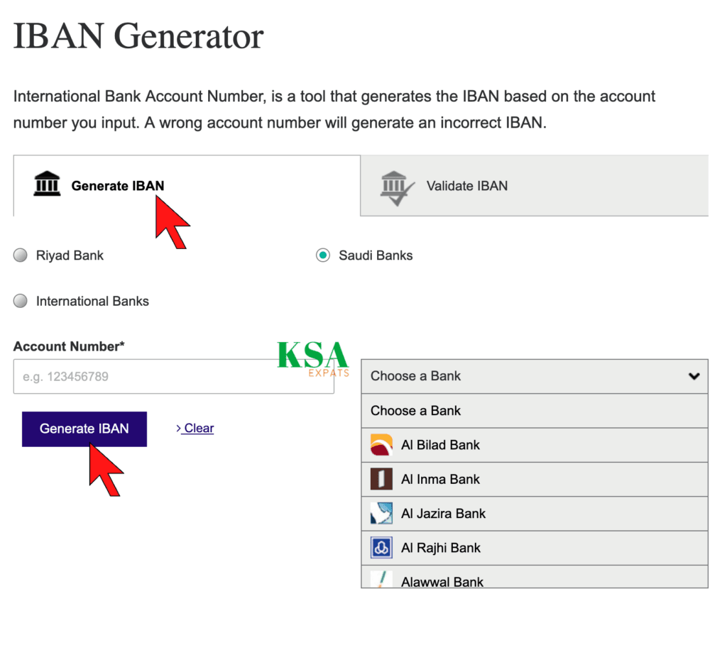 saudi arabia IBAN number check, iban generator