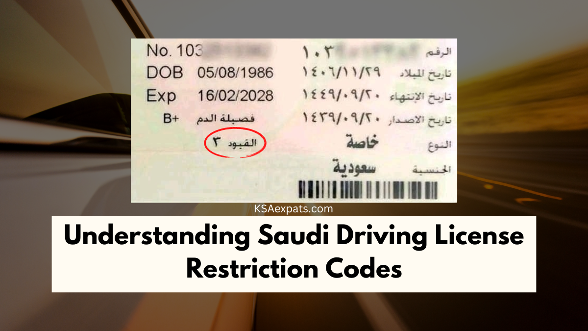 Understanding Saudi Driving License Restriction Codes