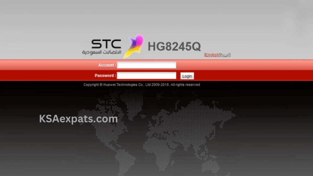 STC Router's Admin Page, 192.168.1.1, HG8245Q, stc wifi password change
