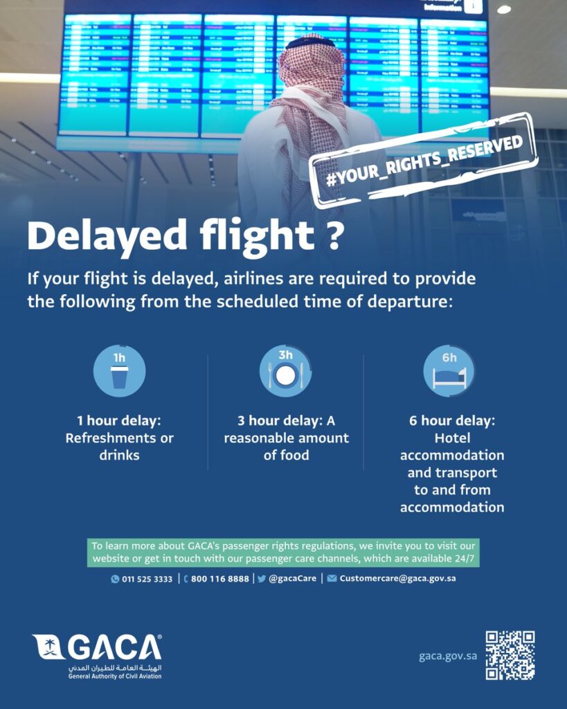 Flight Delay Compensation in Saudi Arabia, GACA