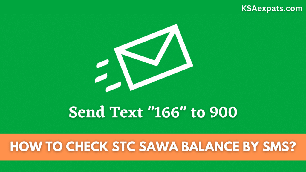 stc balance check by sms, stc sawa balance, send text 166 to 900