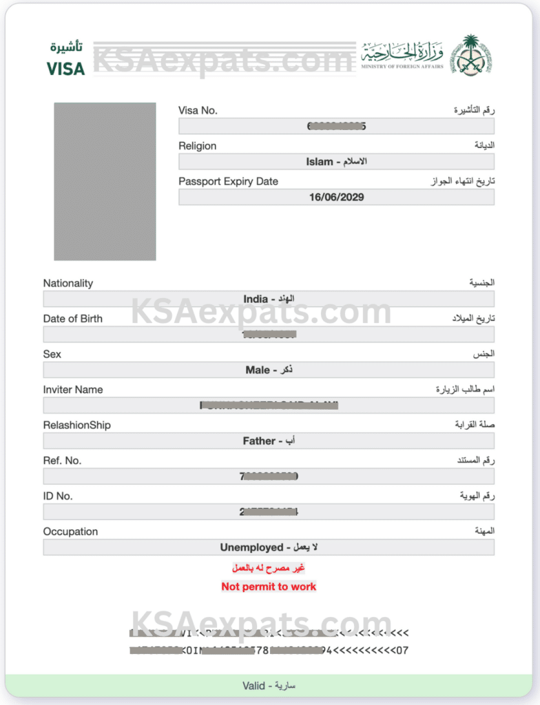 Saudi Arabia visa QR code check. mofa visa check by qr code.