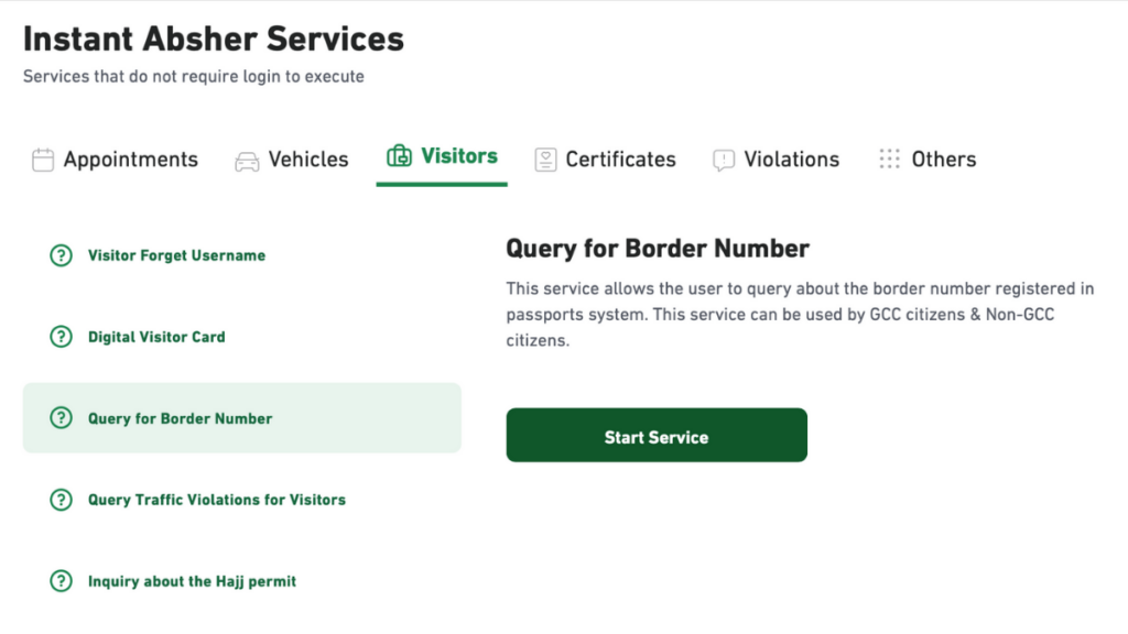 query for border number