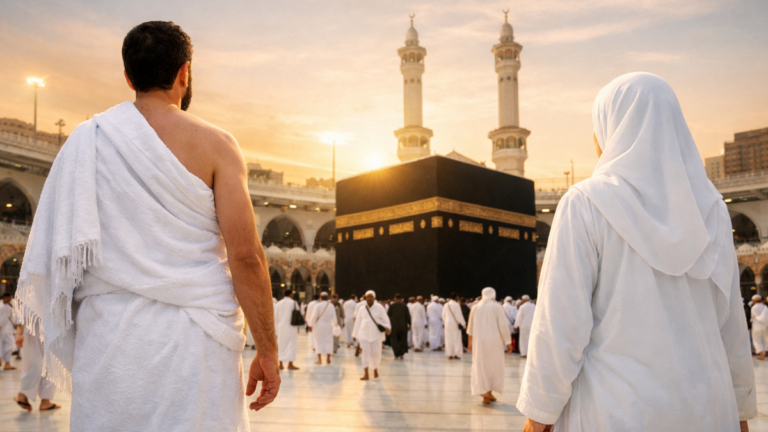 how to wear ihram for umrah and hajj