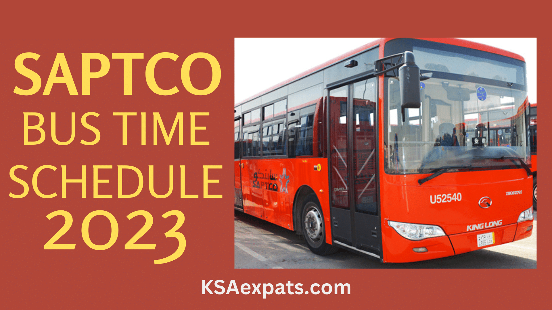 SAPTCO Bus Time Schedule 2023