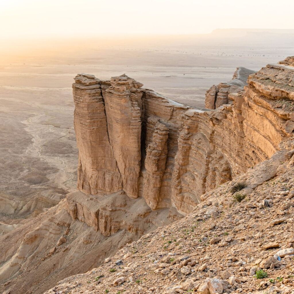 Edge of the world near Riyadh Saudi Arabia