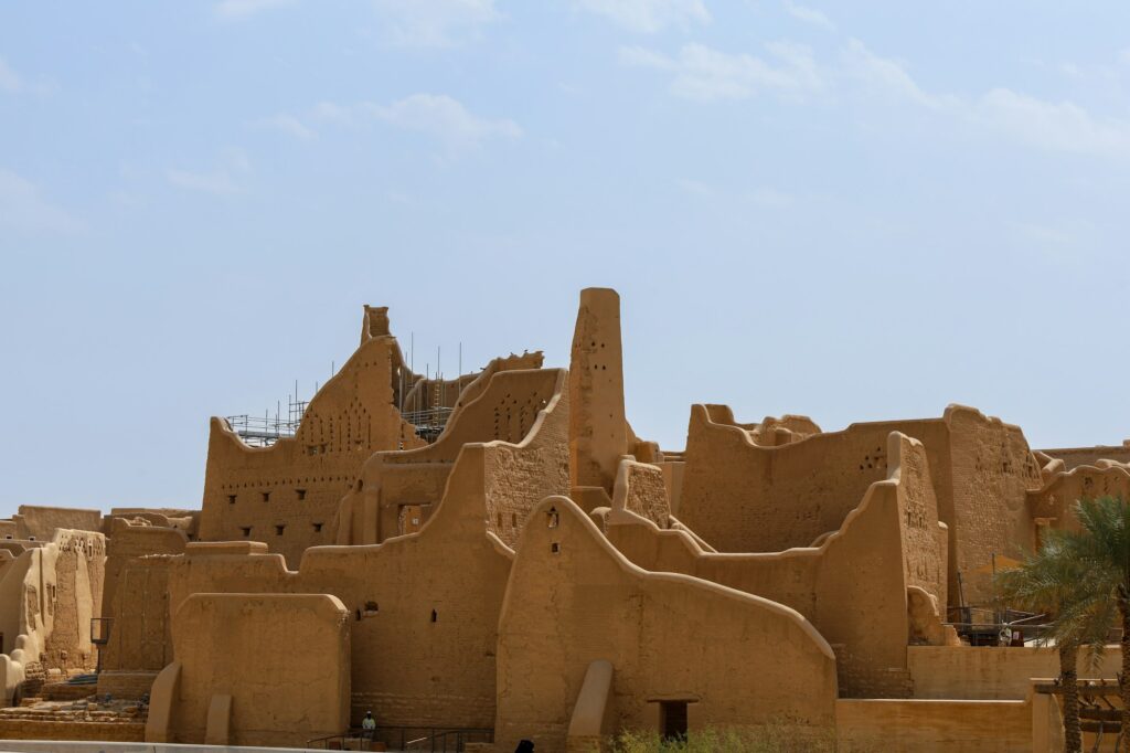 Al Diriyah old capital . Riyadh Saudi Arabia - Diriyah ruins - Saudi culture. National day