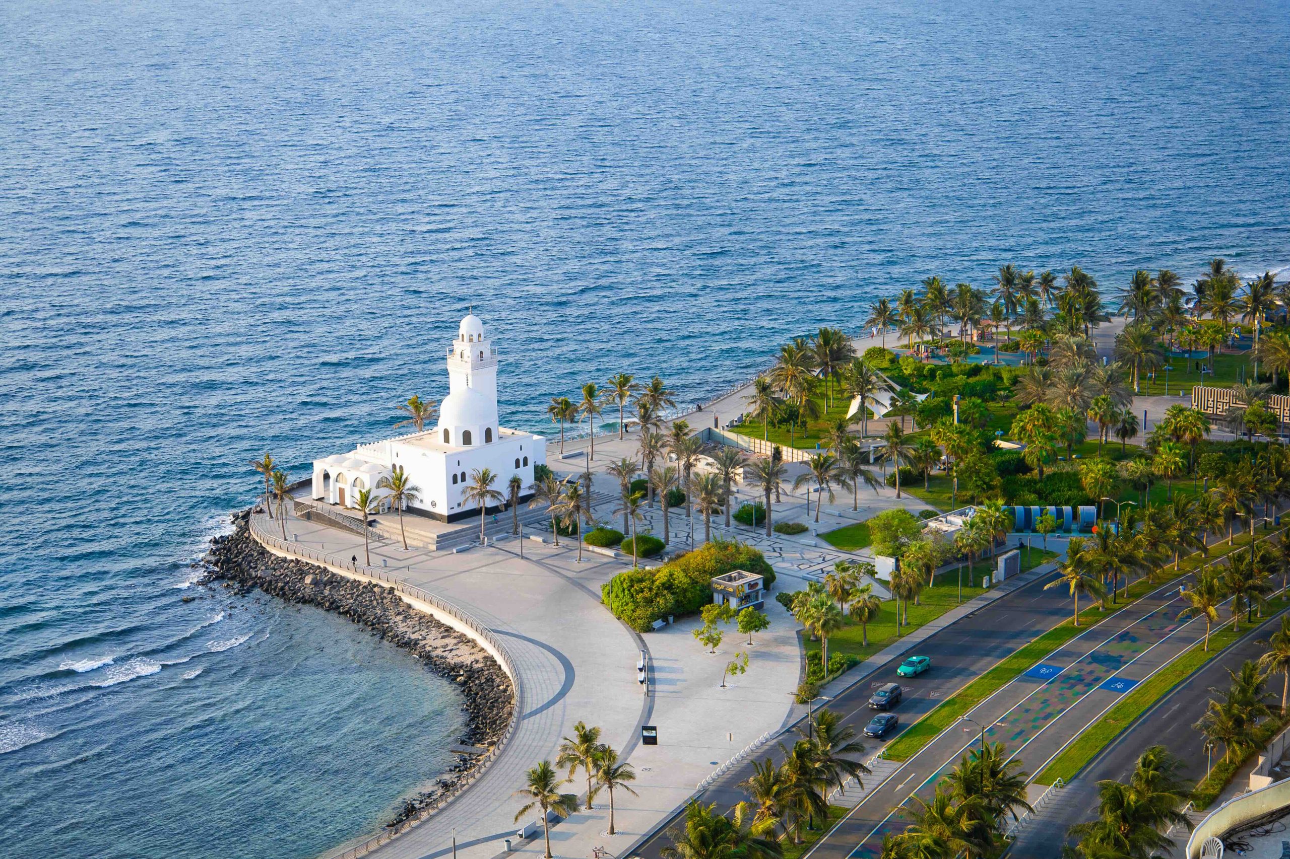 Jeddah, Saudi Arabia - Corniche Mosque, jeddah Waterfront , Red Sea Coast