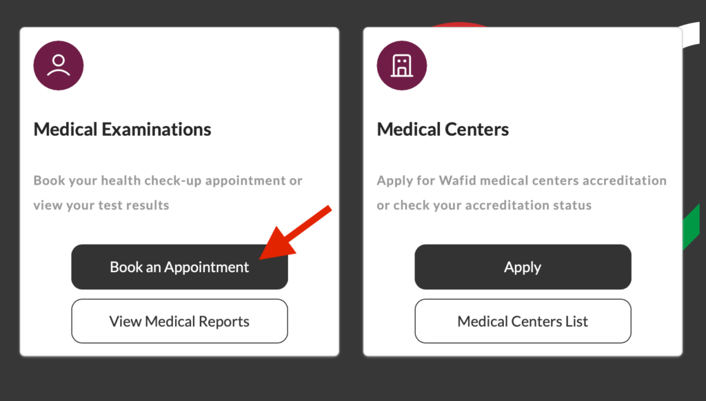 wafid medical test for gcc visa book appointment