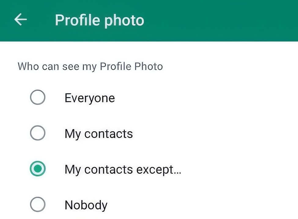 hide profile picture WhatsApp