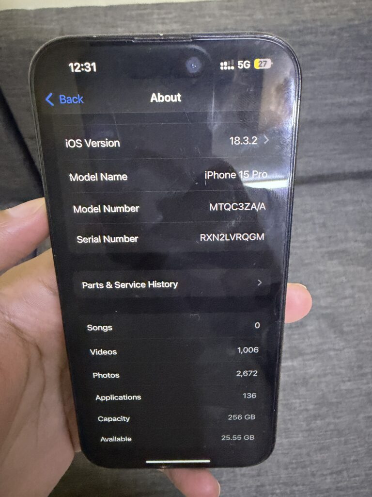 Iphone 15 pro, dual physical sim variant